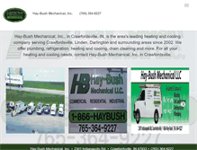 Tablet Screenshot of haybushmechanical.com